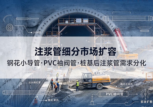 凌河注浆管细分市场扩容，隧道钢花小导管、PVC 袖阀管、桩基后注浆管需求分化